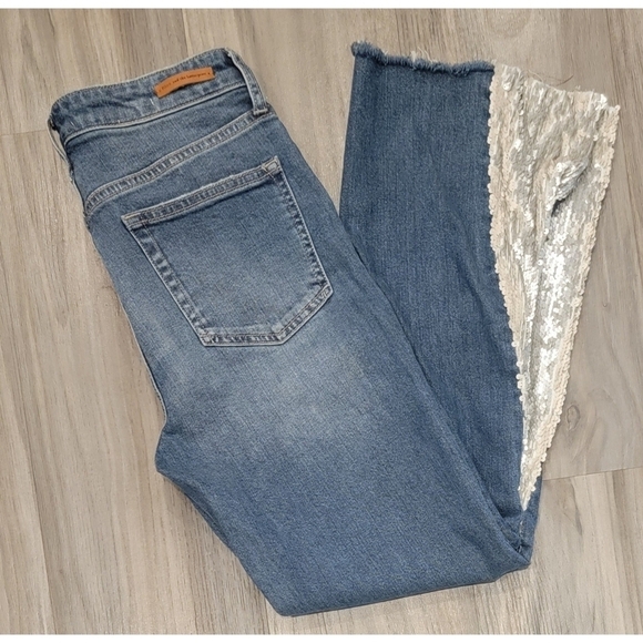 Anthropologie Pilcro and the Letterpres High-rise Sequin Flare Jeans size 27 - Picture 4 of 12